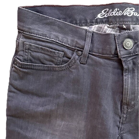 Eddie Bauer Boyfriend Relaxed Flannel-Lined Jeans Womens Size 2P Gray Outdoors - Picture 6 of 16